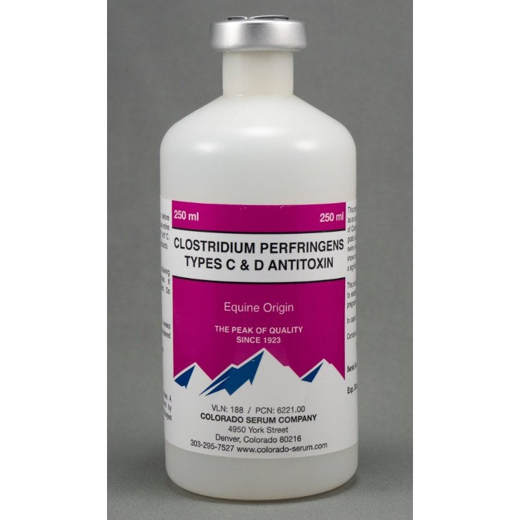 Clostridium Perfringens types C&D antitoxin N/ A 250 ml